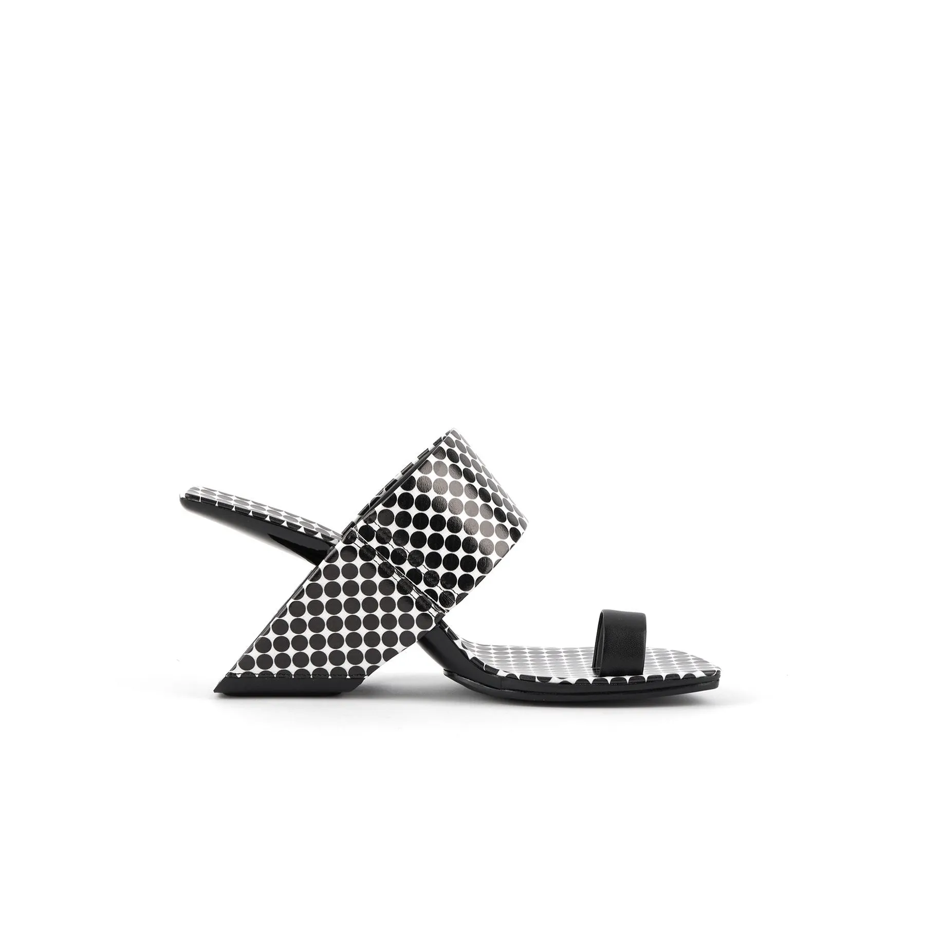 Laramie Leather Heel Sandal - Polkadot