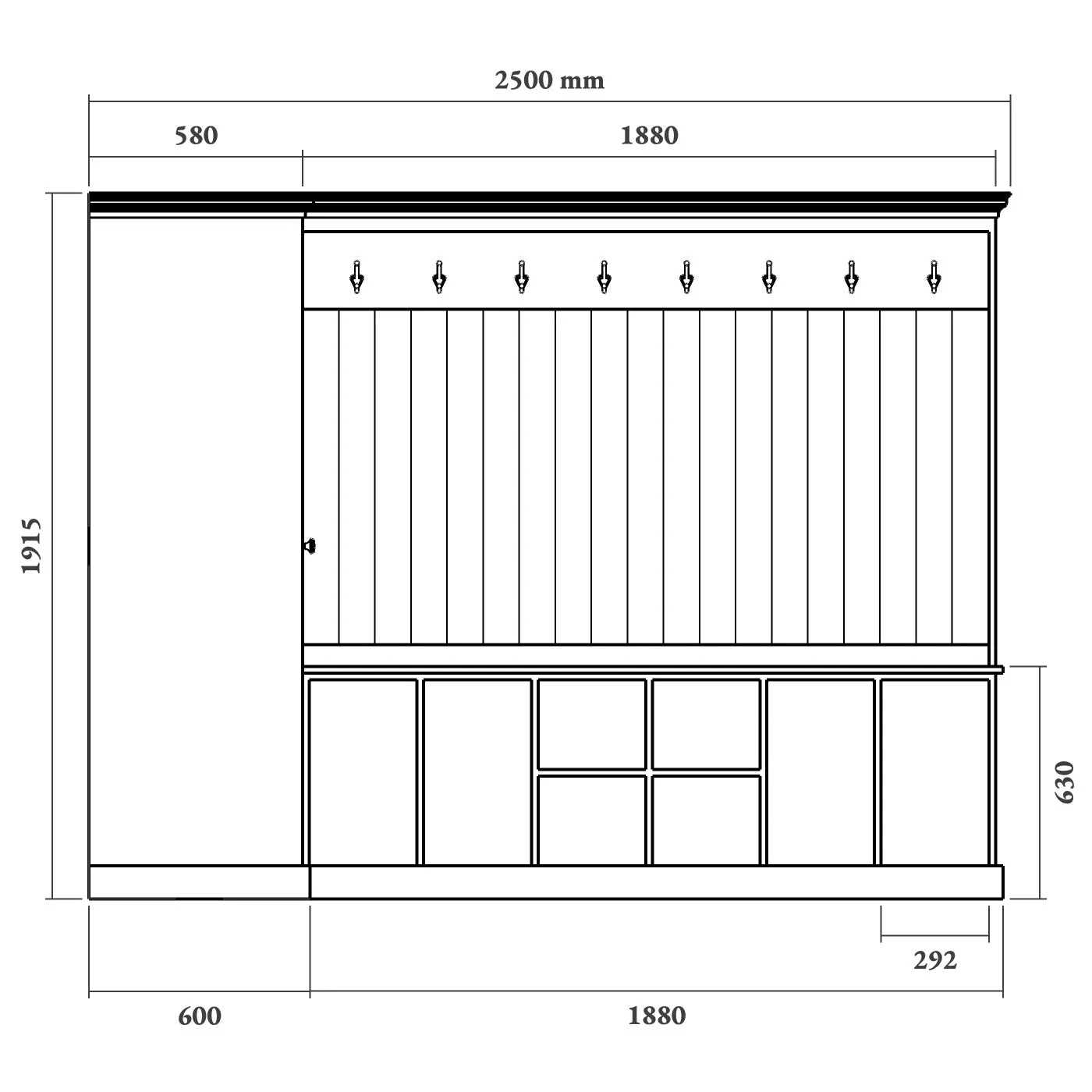 Large Corner Boot Room Bench