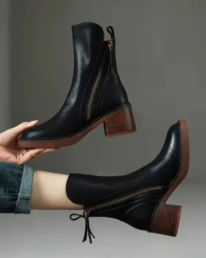 Leather Nova™ | Women's Leather Ankle Boots | Genuine Leather, Stylish Design & Comfortable Fit