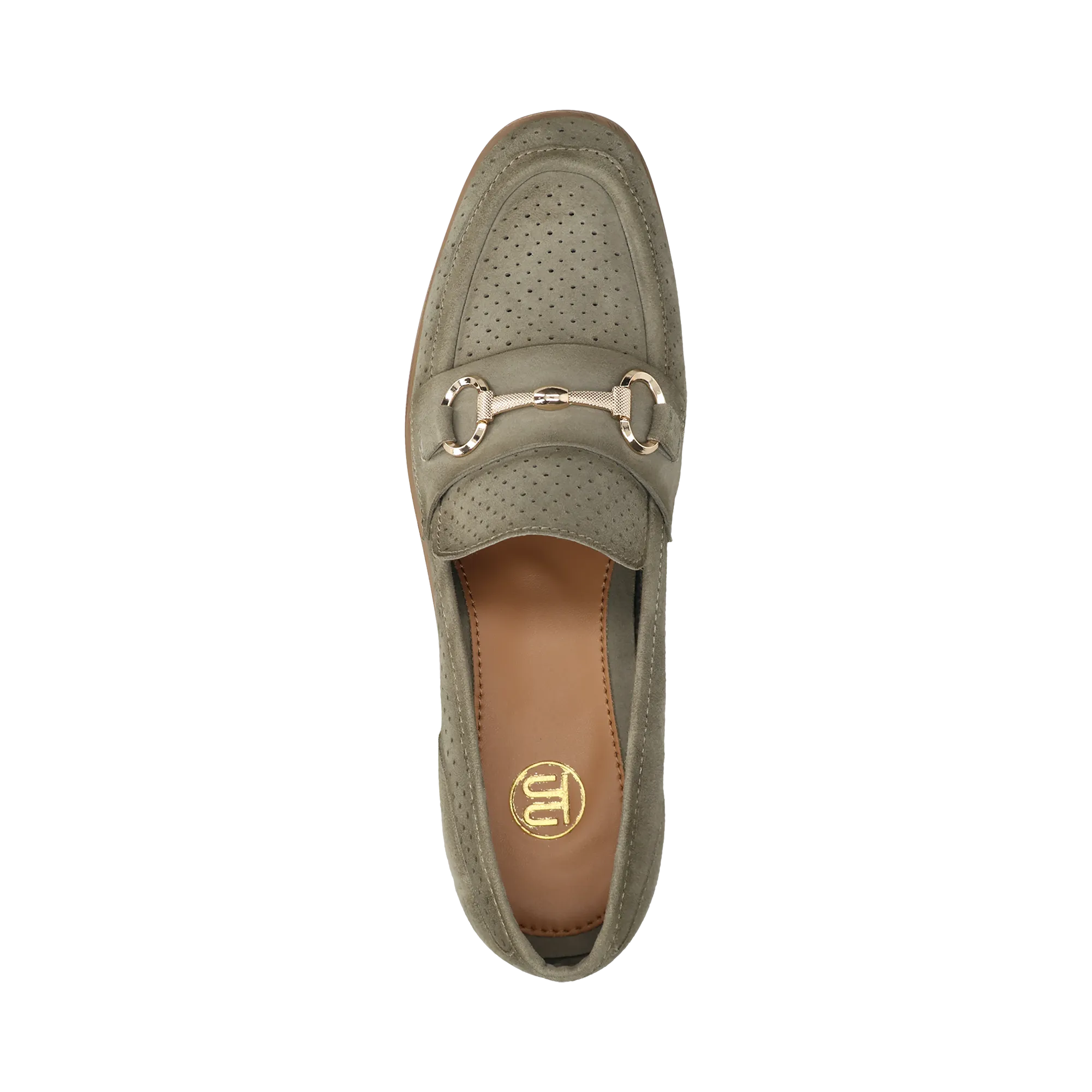 Leder Loafers dunkelgrün