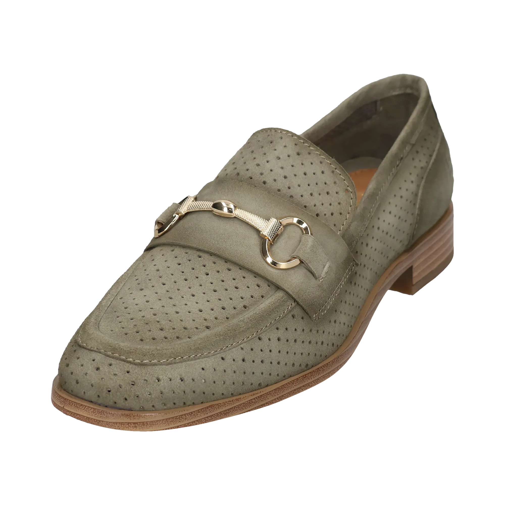 Leder Loafers dunkelgrün