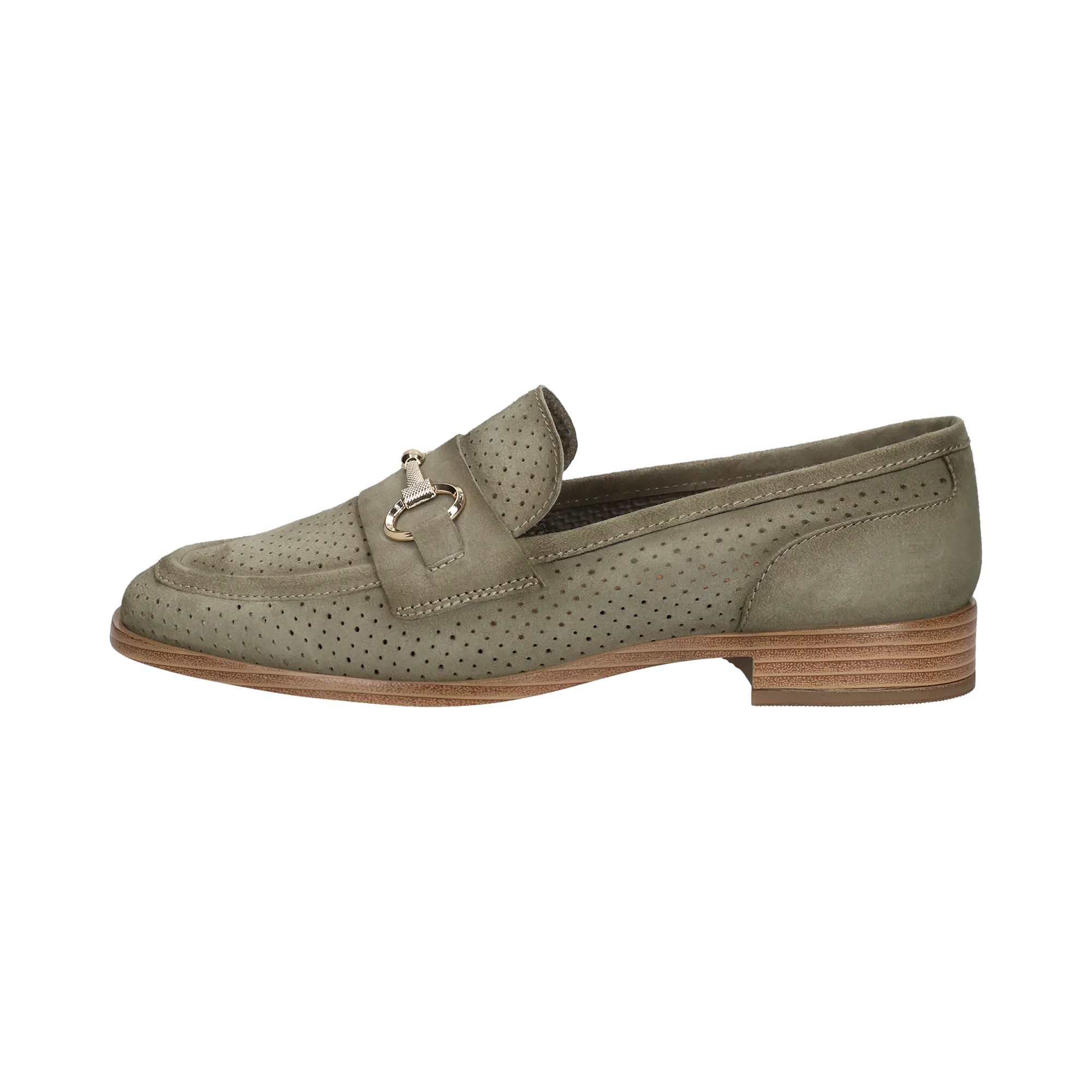 Leder Loafers dunkelgrün