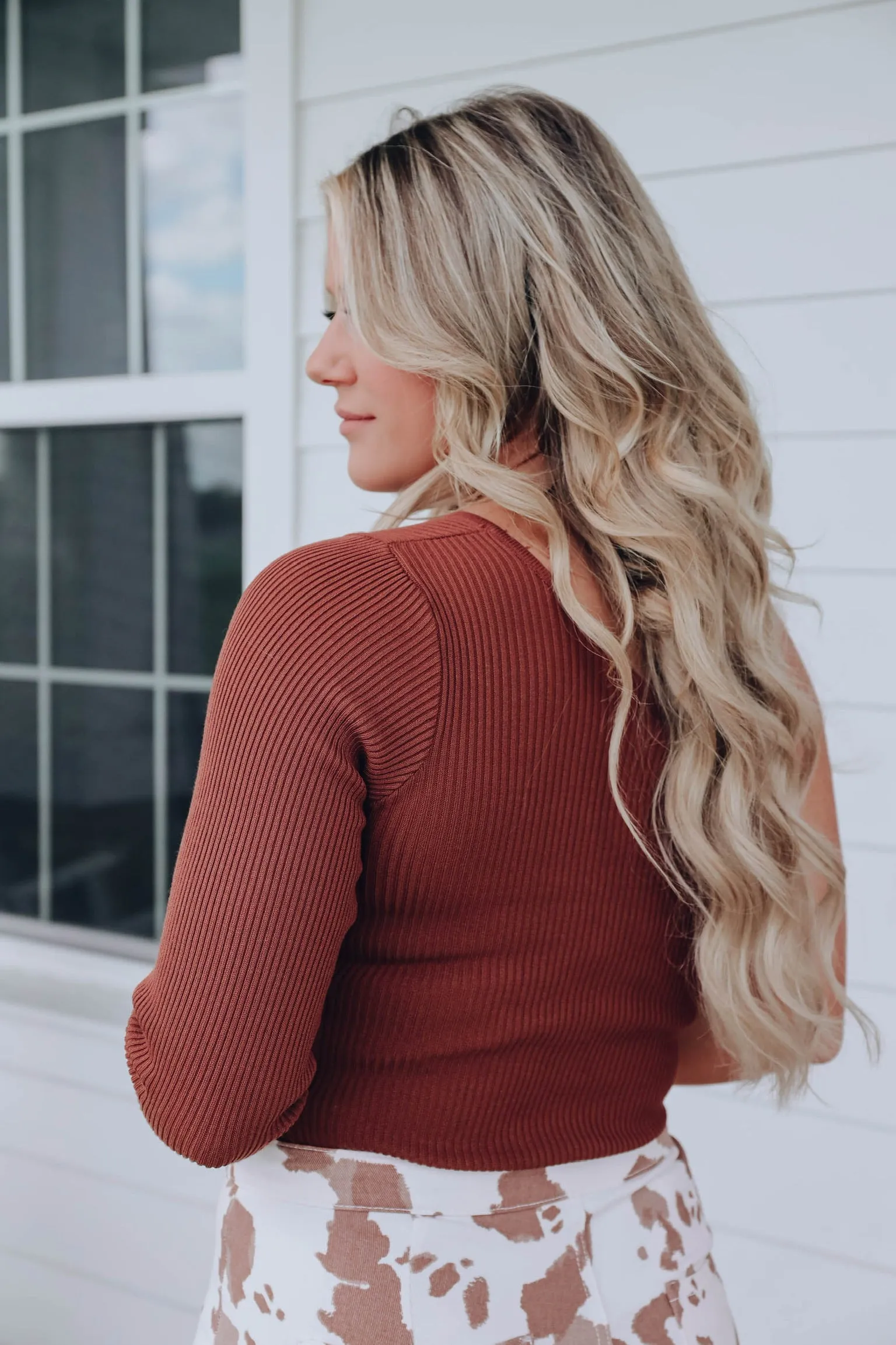 Leila One Shoulder Top - Brown