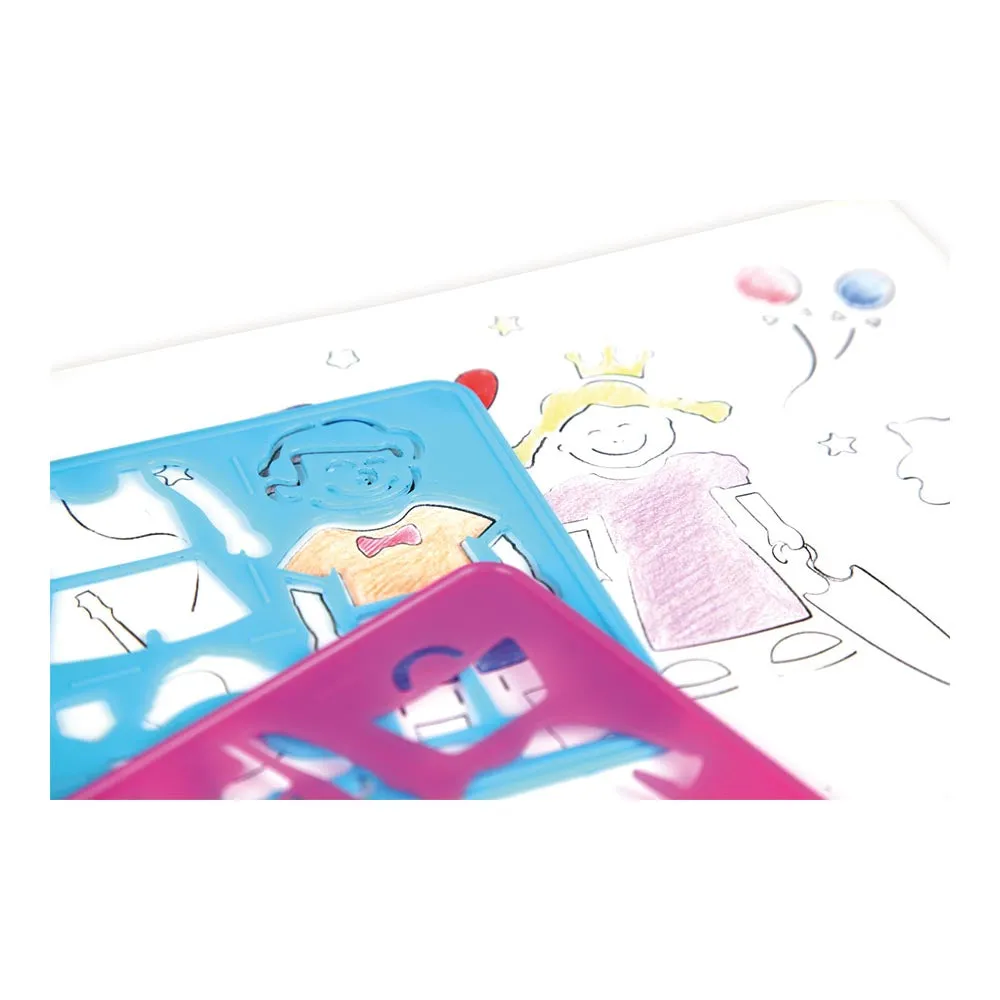 Lena Arts & Crafts Stencils: Figures & Fun - 6x People Themed Stencils