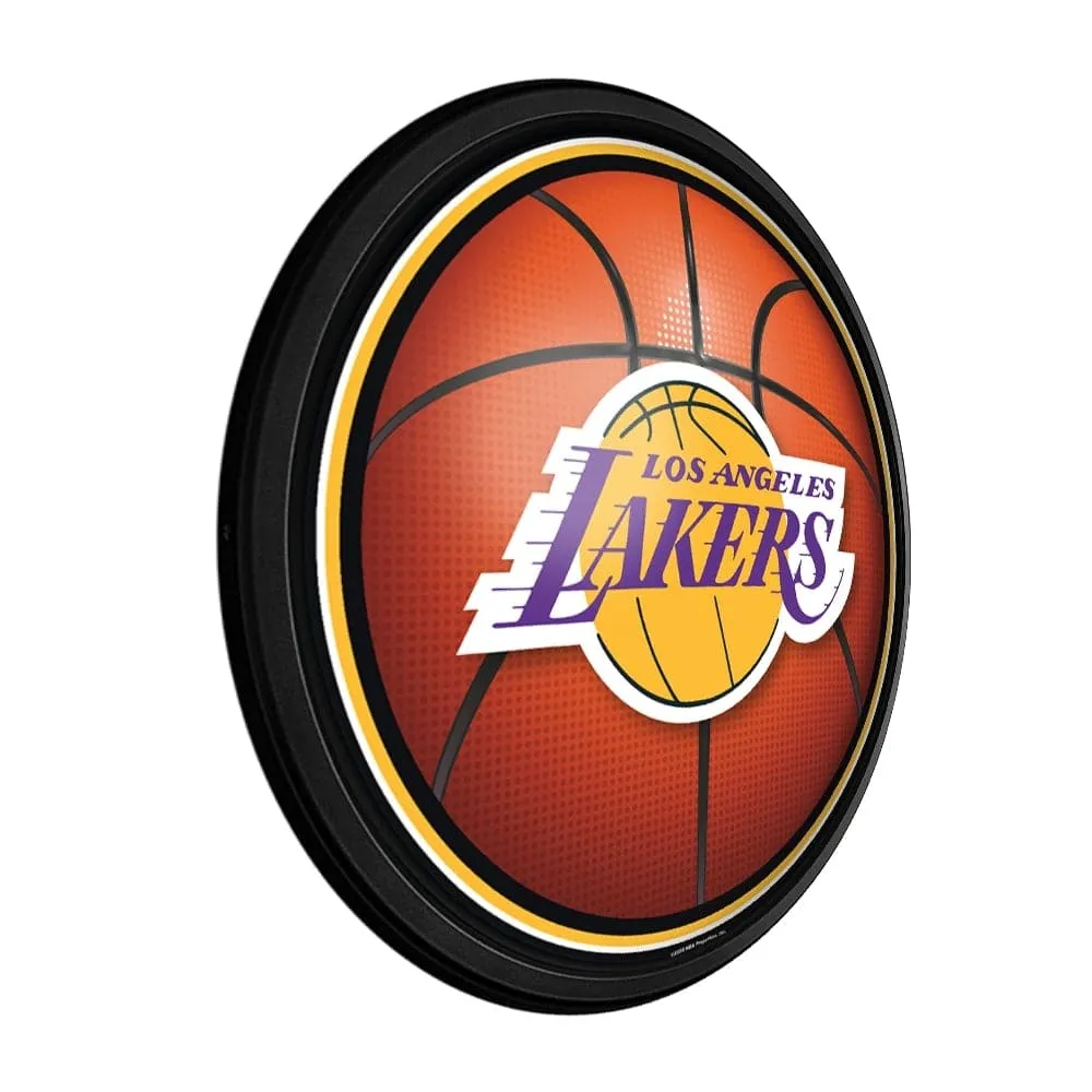Los Angeles Lakers: Basketball - Round Slimline Lighted Wall Sign