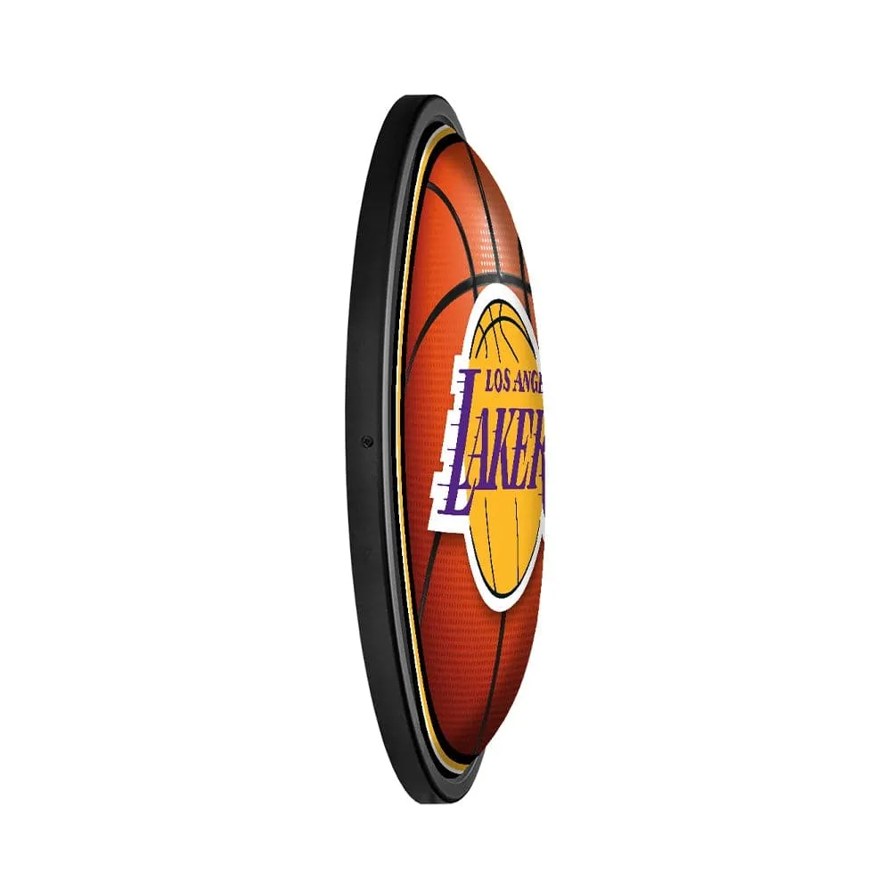 Los Angeles Lakers: Basketball - Round Slimline Lighted Wall Sign