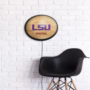 LSU Tigers: Hardwood - Oval Slimline Lighted Wall Sign