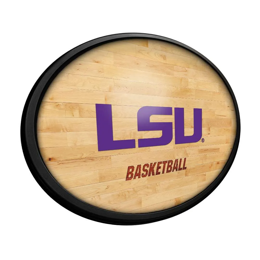 LSU Tigers: Hardwood - Oval Slimline Lighted Wall Sign