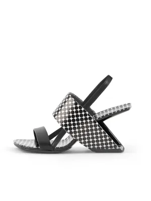 Mallina Strap Leather Heel Sandal - Polkadot
