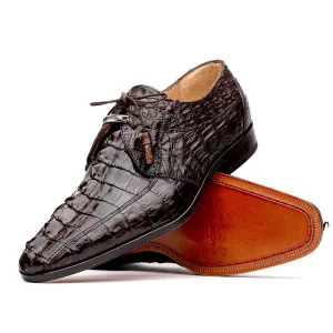 Marco Di Milano Men's Brown Hornback Exotic Shoes Bike Toe Cancun