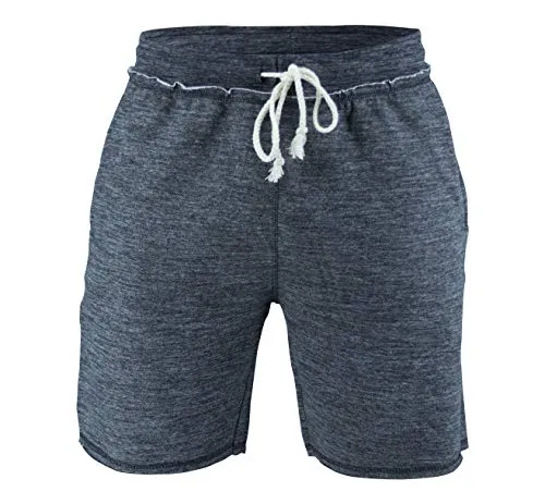 Matereek Men's Sweat Shorts Fleece Workout Gym Sportswear Black S