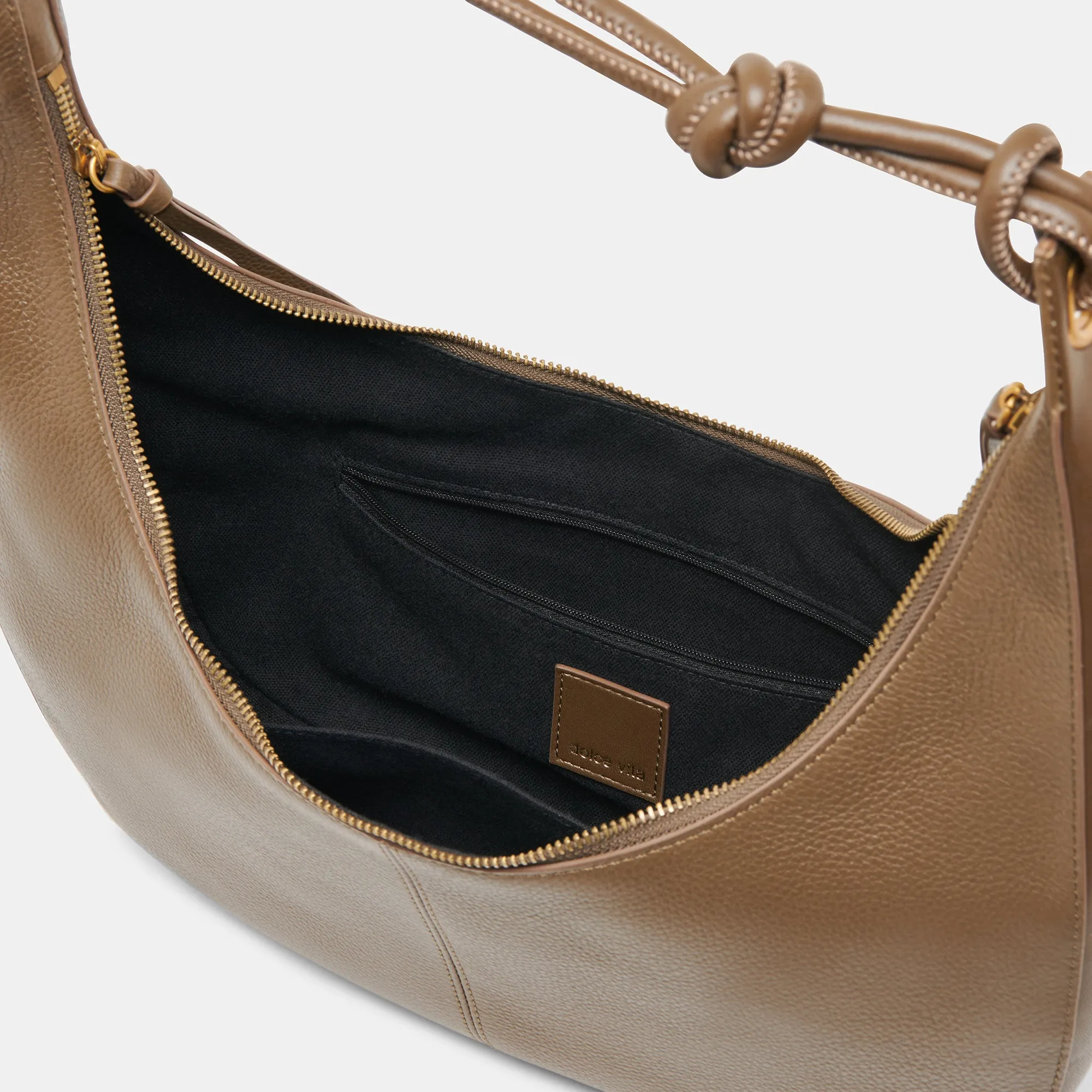 MELANIE SHOULDER BAG OLIVE PEBBLE LEATHER