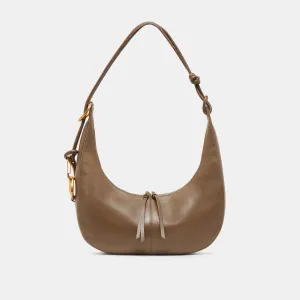 MELANIE SHOULDER BAG OLIVE PEBBLE LEATHER