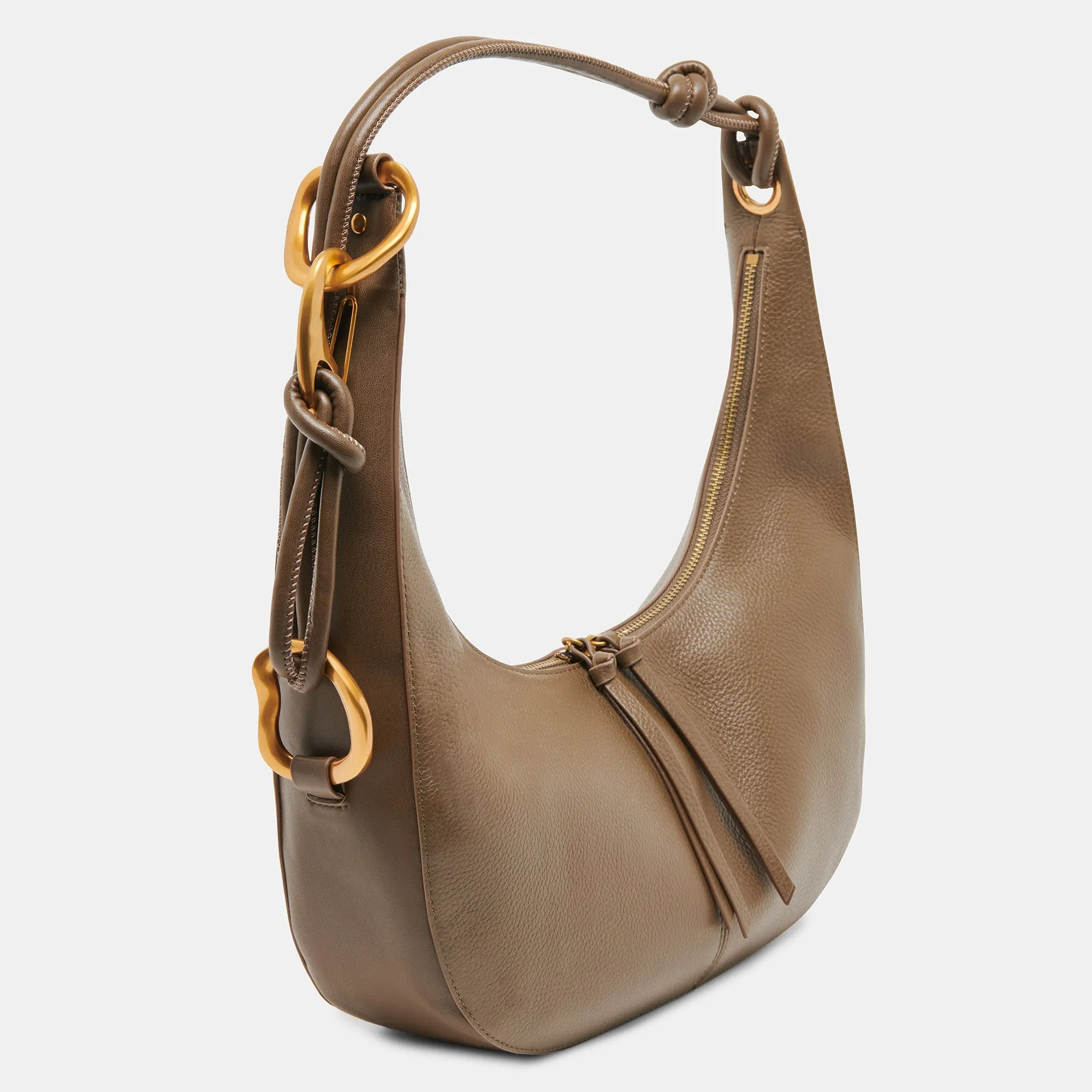 MELANIE SHOULDER BAG OLIVE PEBBLE LEATHER