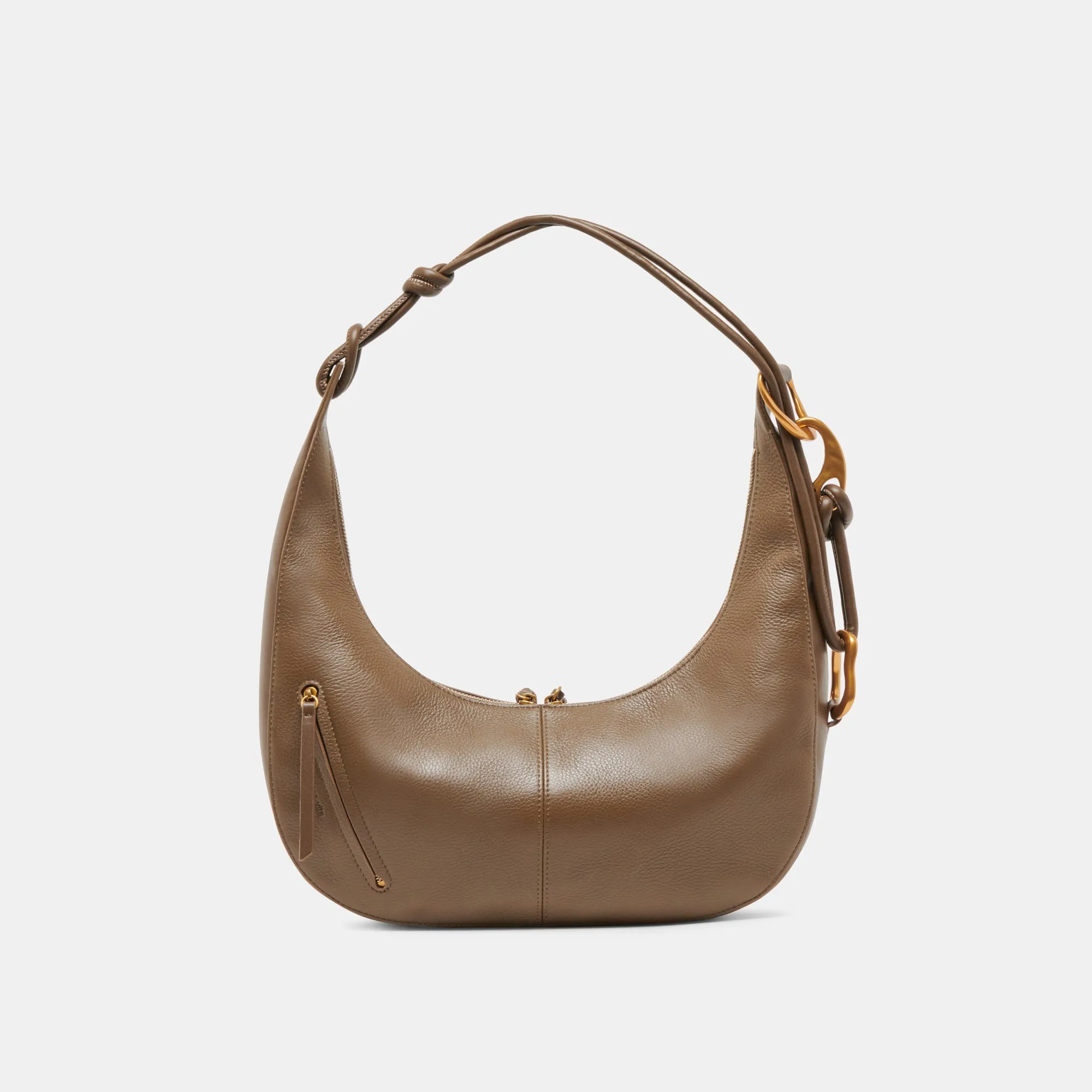MELANIE SHOULDER BAG OLIVE PEBBLE LEATHER