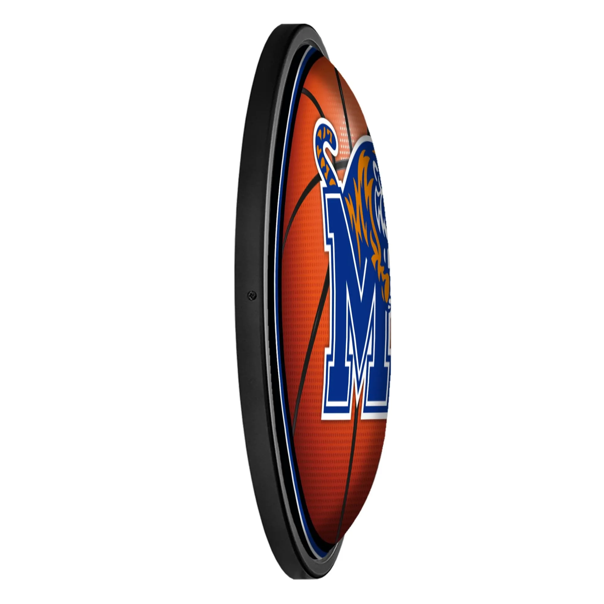 Memphis Tigers: Basketball - Round Slimline Lighted Wall Sign