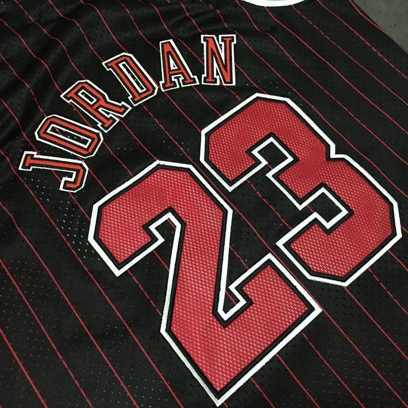 Men 23 Michael Jordan Jersey Black Chicago Bulls Jersey Swingman Special