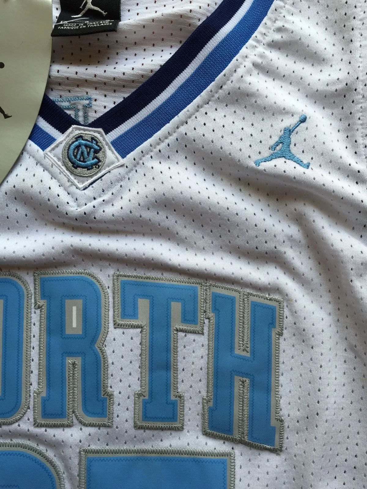 Men 23 Michael Jordan Jersey White North Carolina Fanatics Swingman