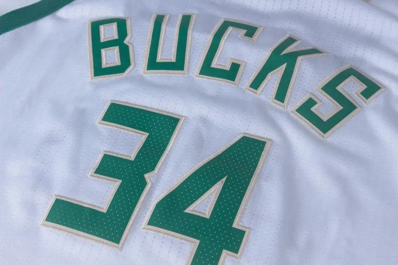 Men 34 Giannis Antetokounmpo Jersey White Milwaukee Bucks Player version