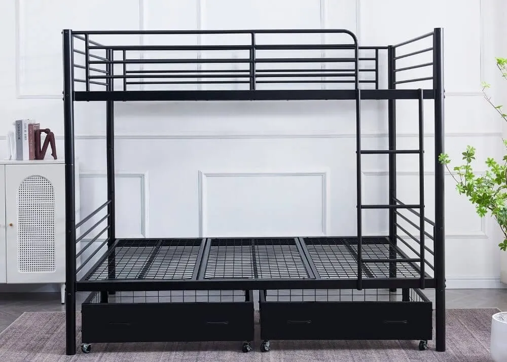 Metal Storage Drawers - Black