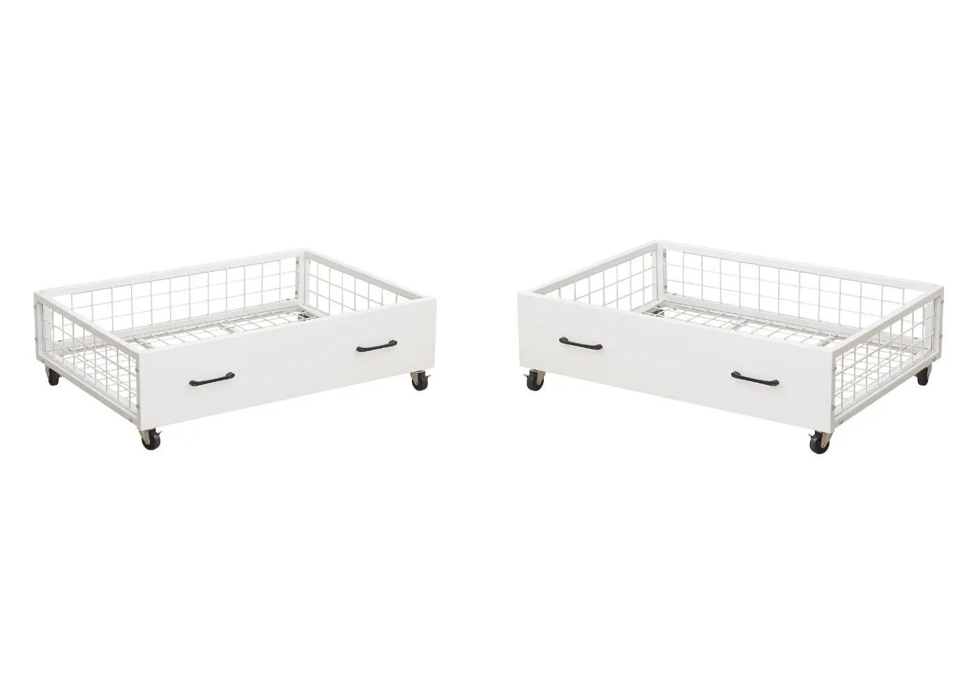 Metal Storage Drawers - White