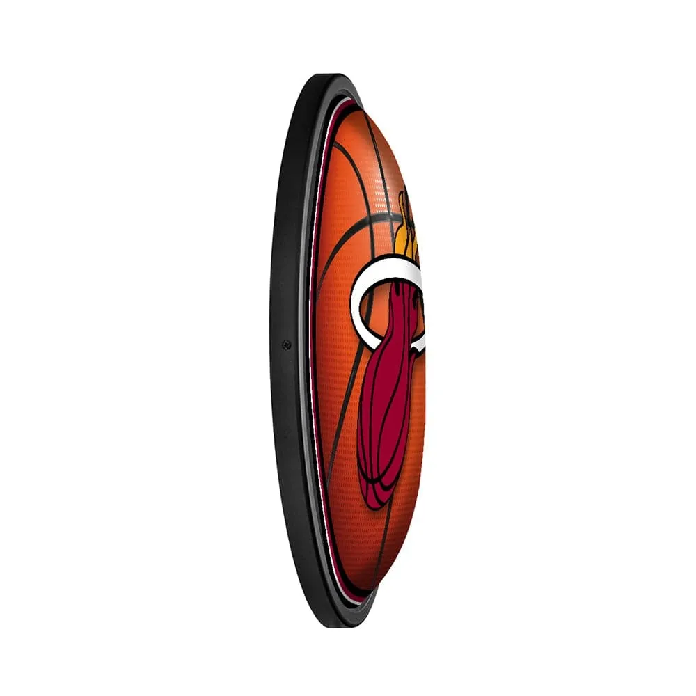 Miami Heat: Basketball - Round Slimline Lighted Wall Sign