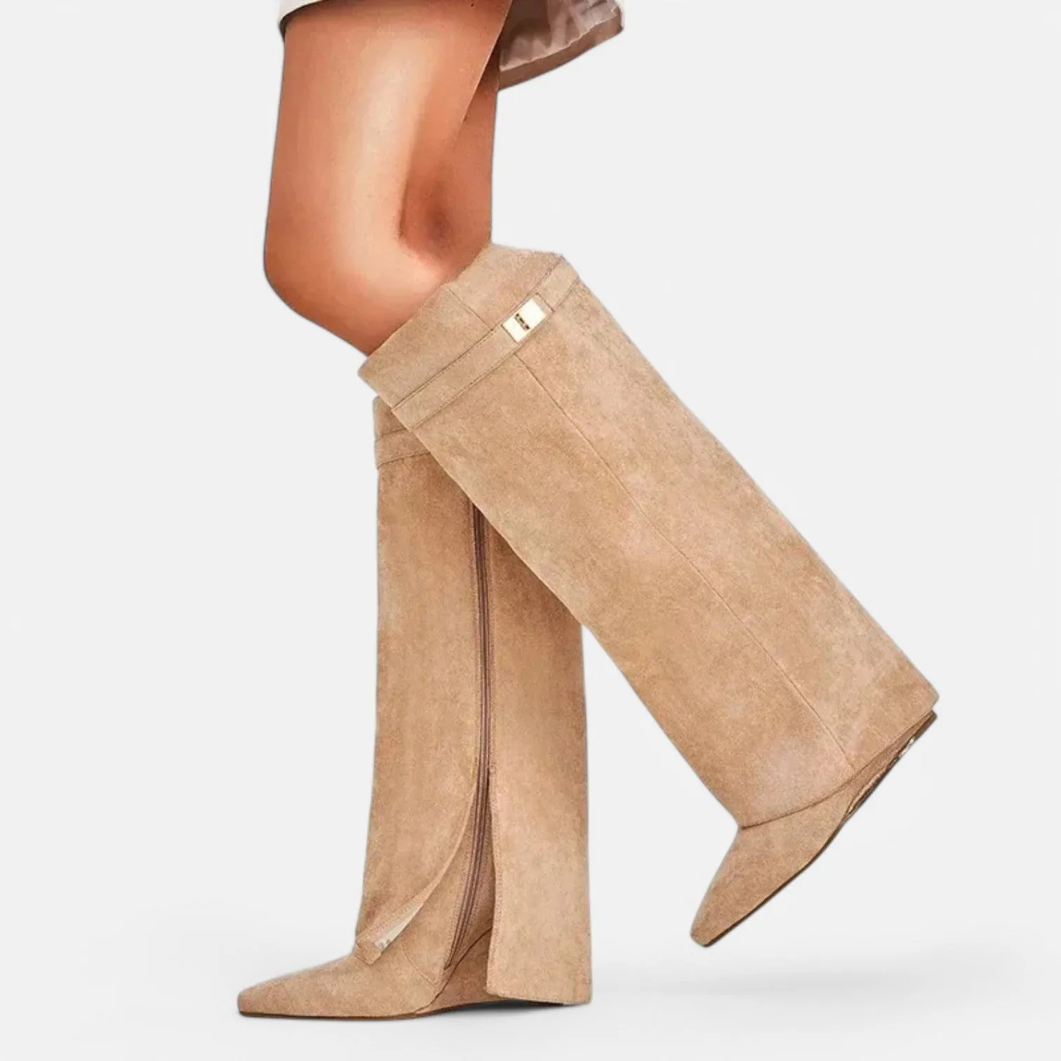 Monacogents | Buckle Knee High Women's Boots