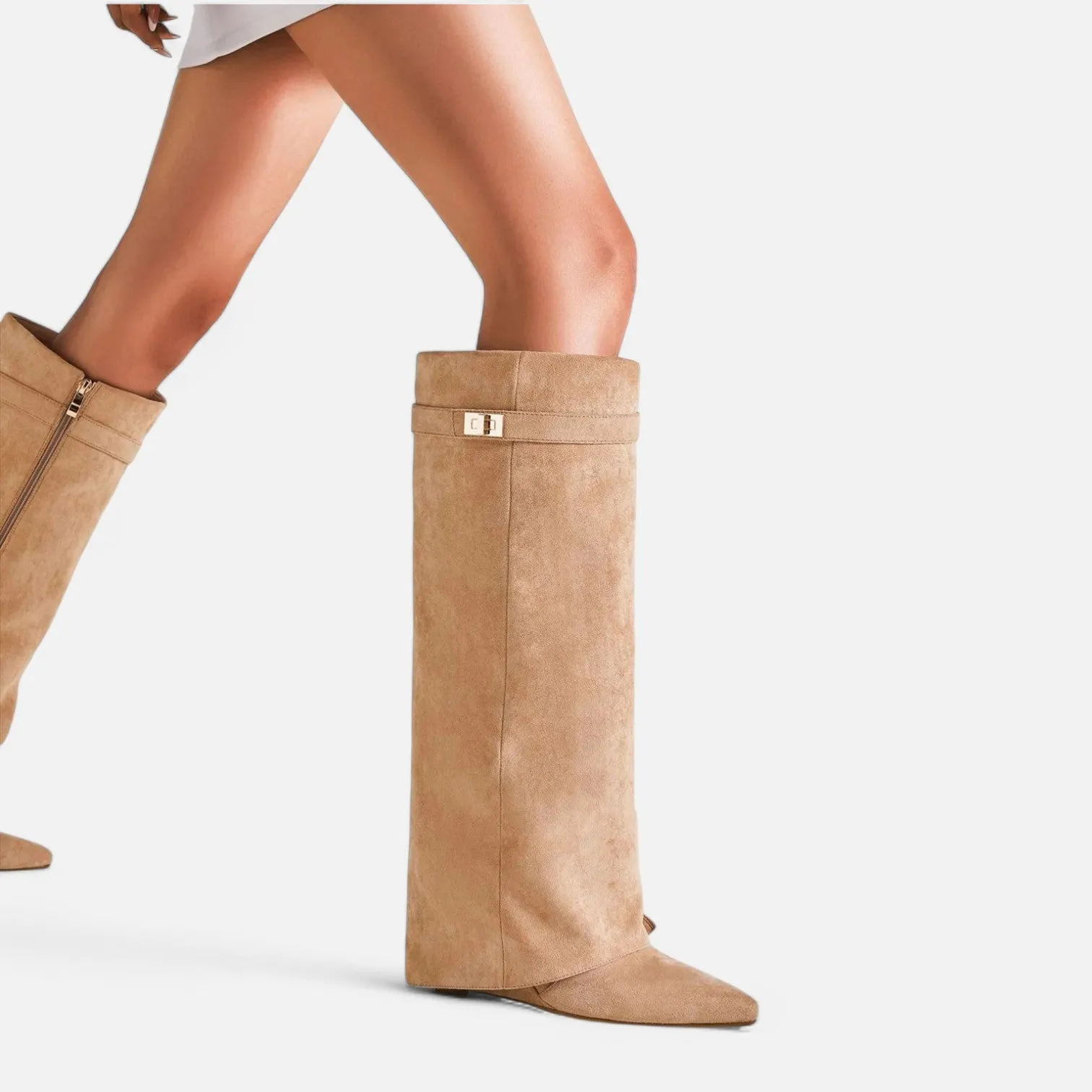 Monacogents | Buckle Knee High Women's Boots