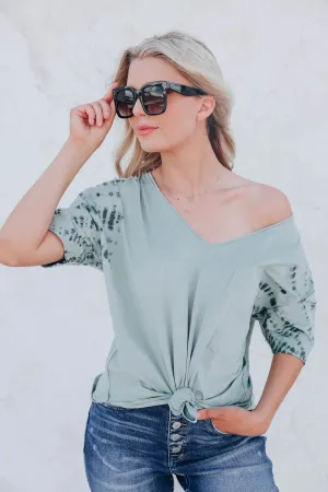 Mossy Tie Dye V-Neck Tee