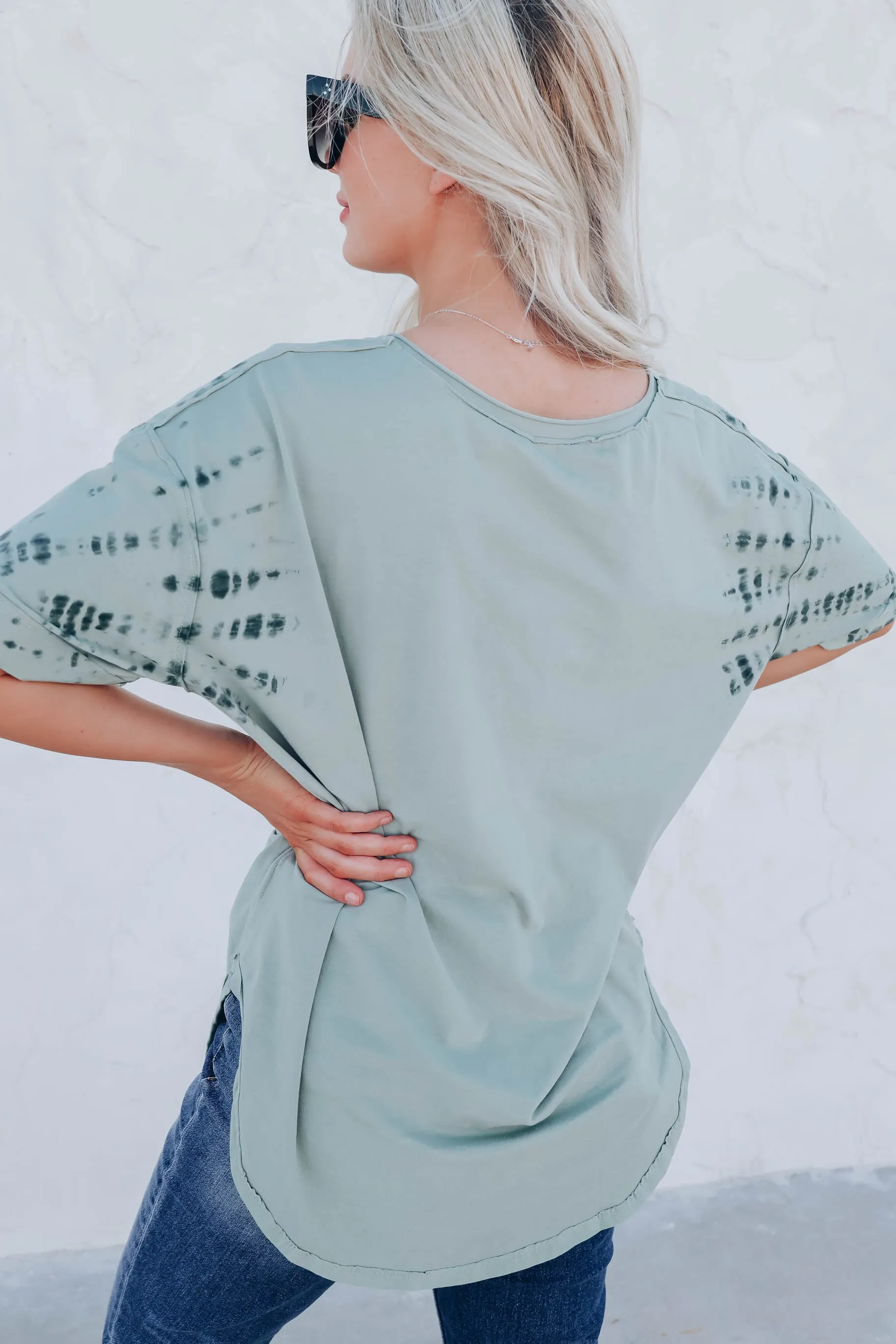 Mossy Tie Dye V-Neck Tee
