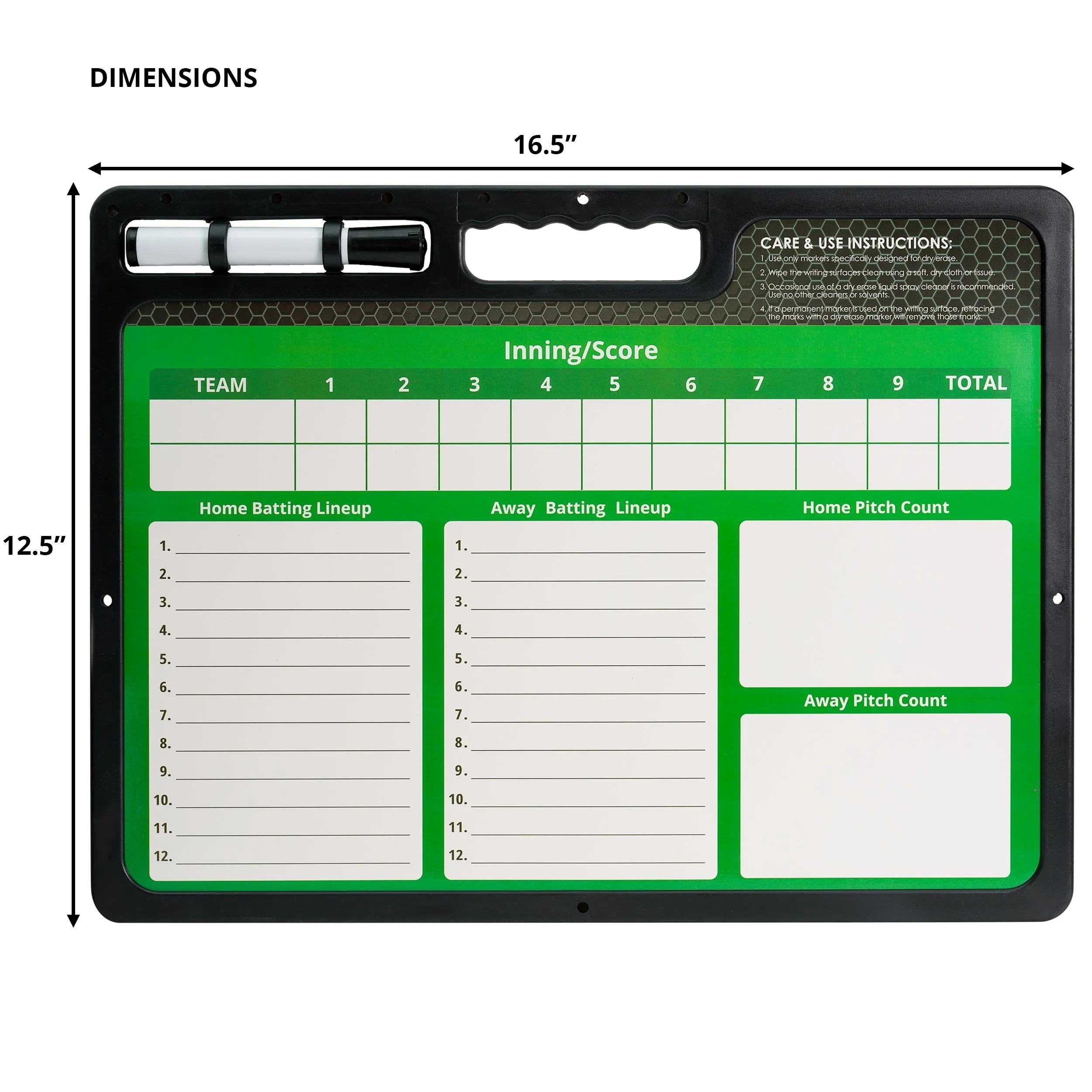 Murray Sporting Goods Premium Baseball Coaches Clipboard