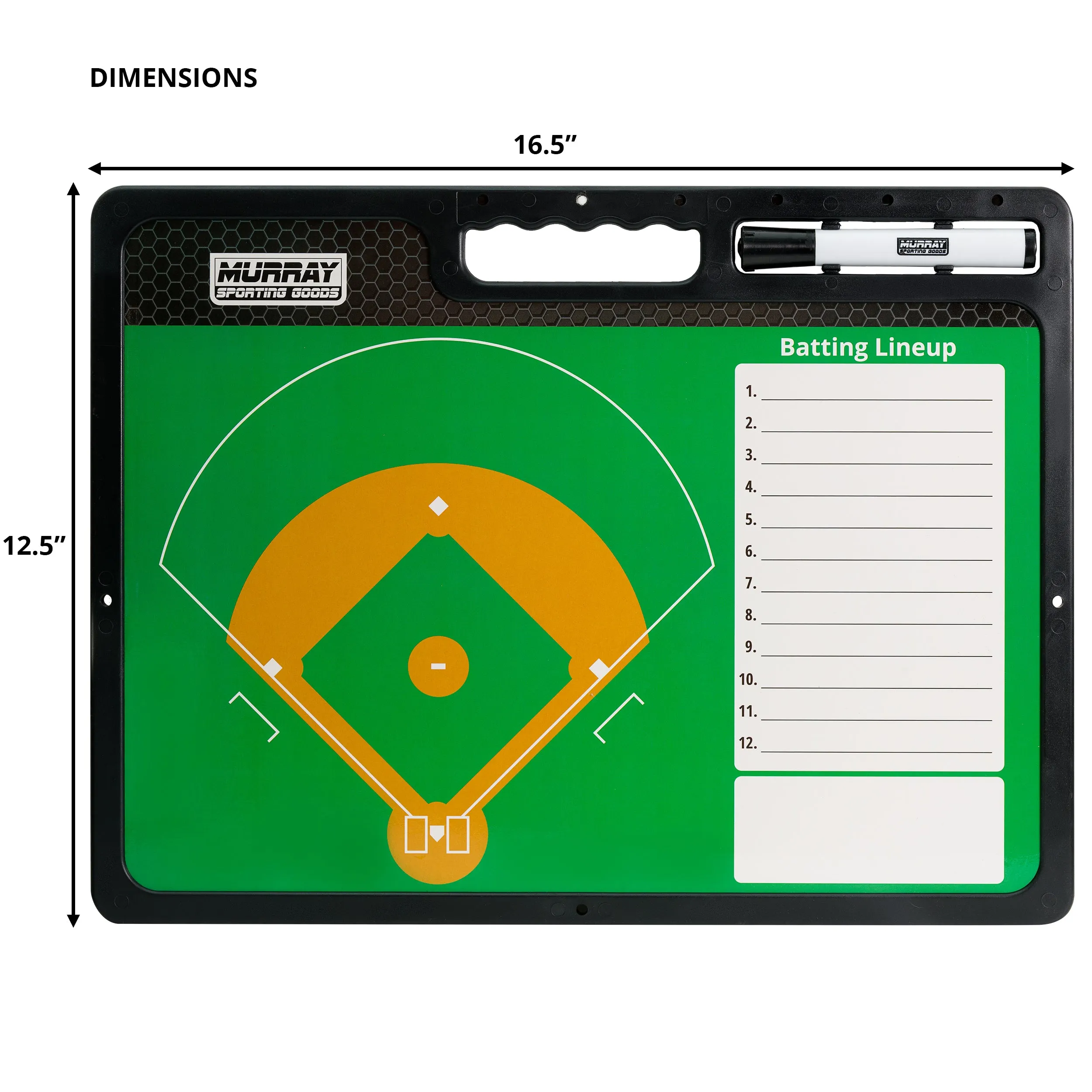 Murray Sporting Goods Premium Baseball Coaches Clipboard