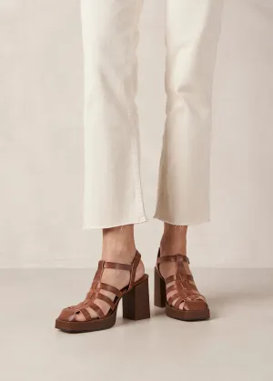Mya Vegan Tan Leather Sandals