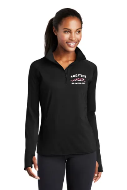 Naugatuck Basketball Men's & Ladies 1/2 Zip Sport-wick Stretch Pullover Shirt