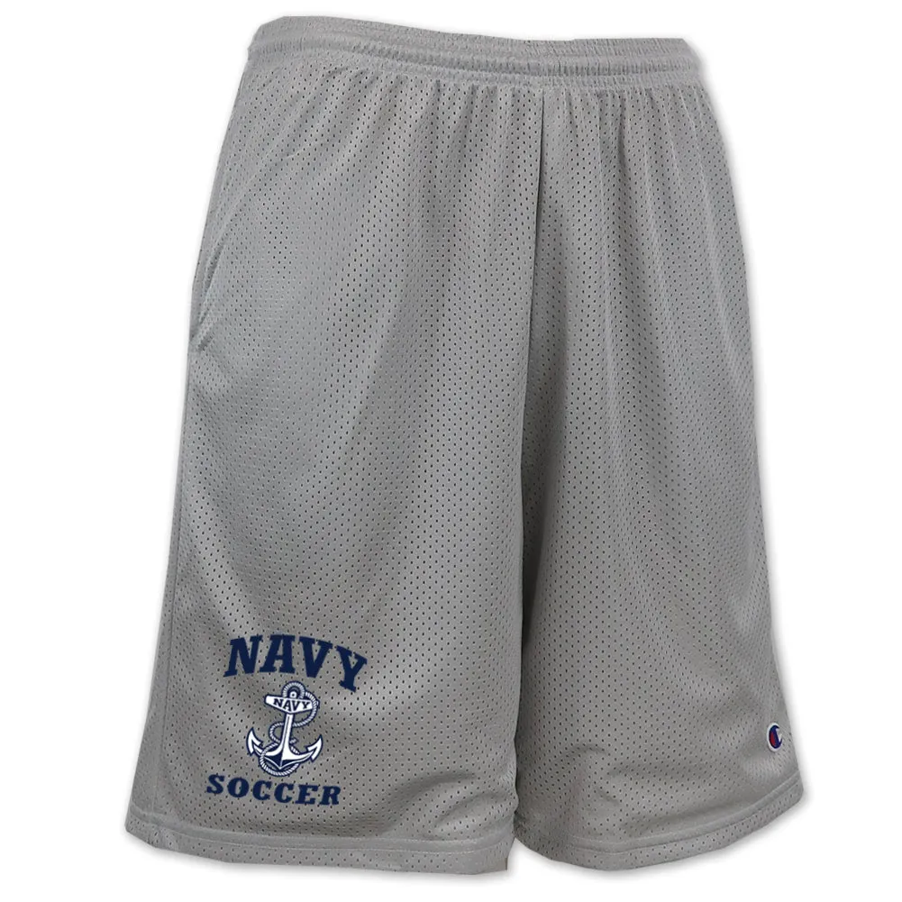 Navy Anchor Soccer Mesh Short
