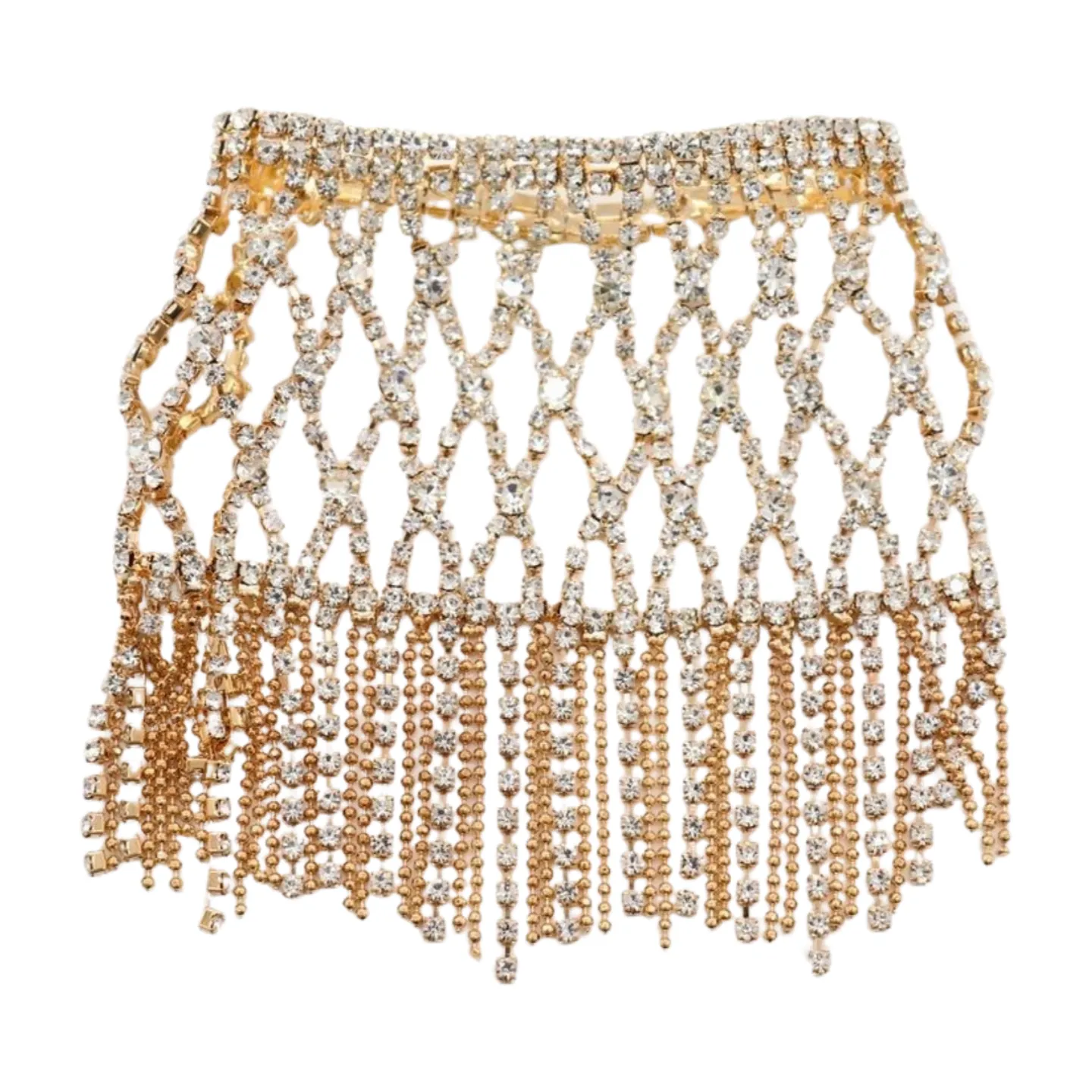 New Women Gold Metal Tassel Fringes Upper Arm Bracelet Elastic Band Silver Bling