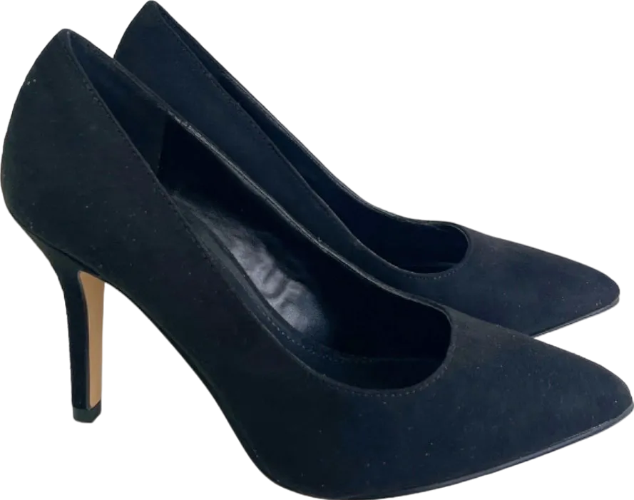 Nine West Black Suded Flagship Court Heels UK 3