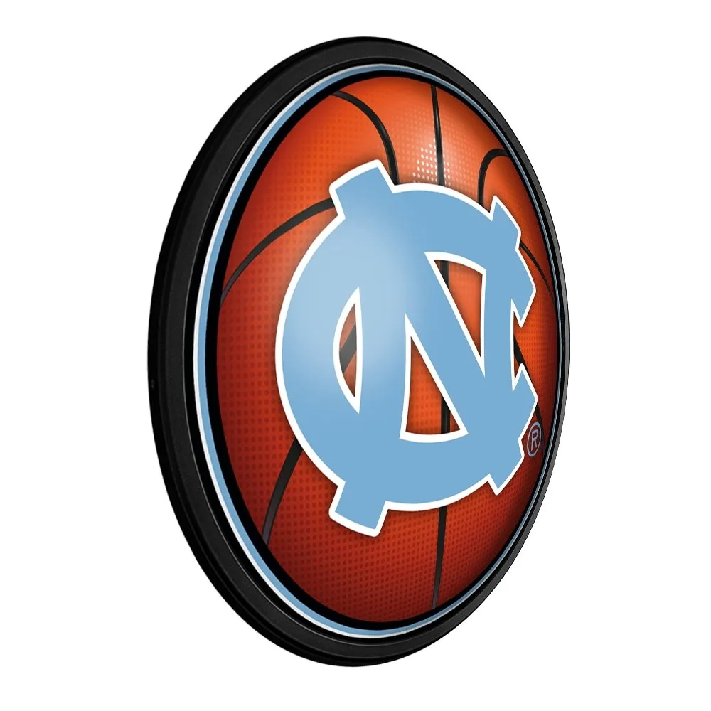 North Carolina Tar Heels: Basketball - Round Slimline Lighted Wall Sign