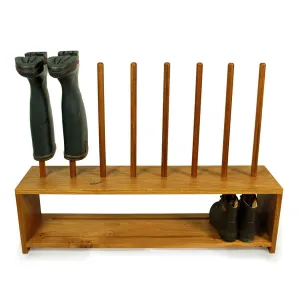 Oak Wellington and Shoe Rack (4 pair)