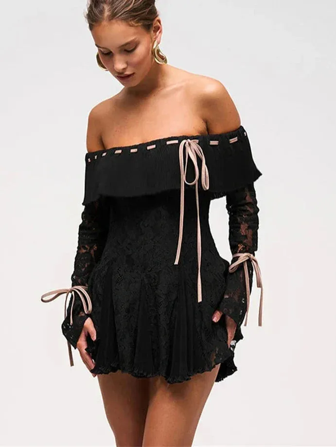 Off-Shoulder Lace Romper | Boho Chic | Effortlessly Feminine