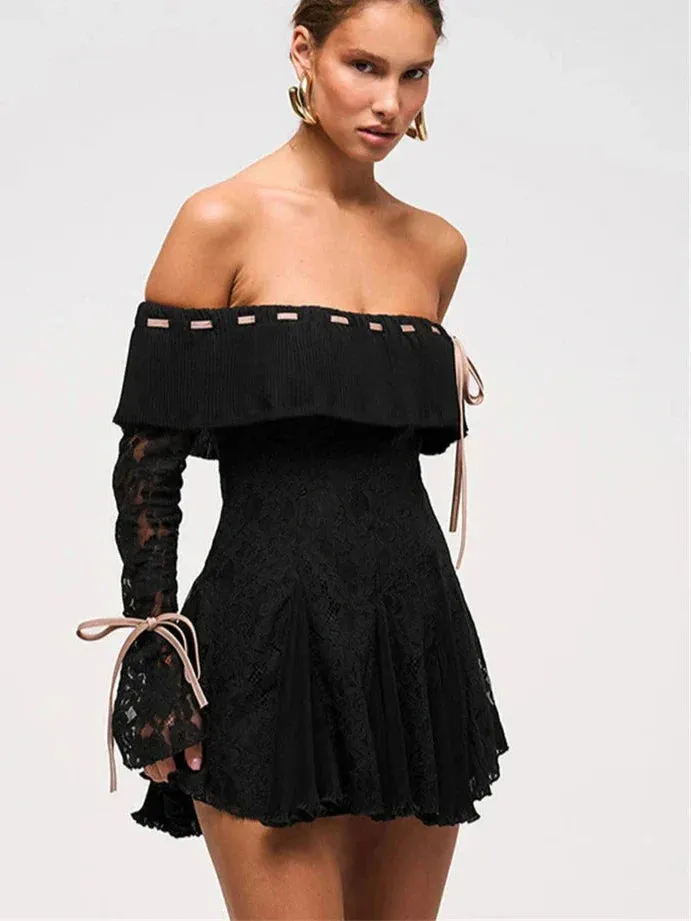 Off-Shoulder Lace Romper | Boho Chic | Effortlessly Feminine