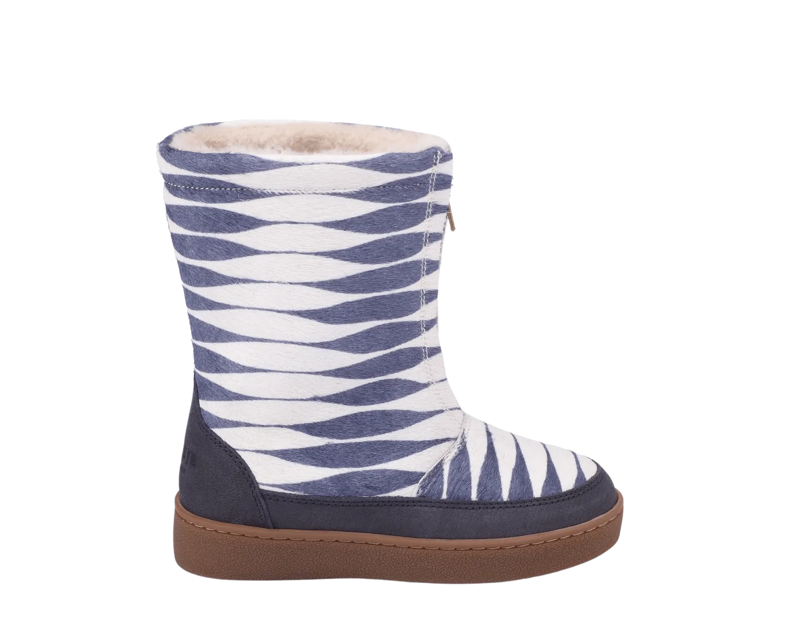 Ofili Boots | Blue Striped Cow Hair