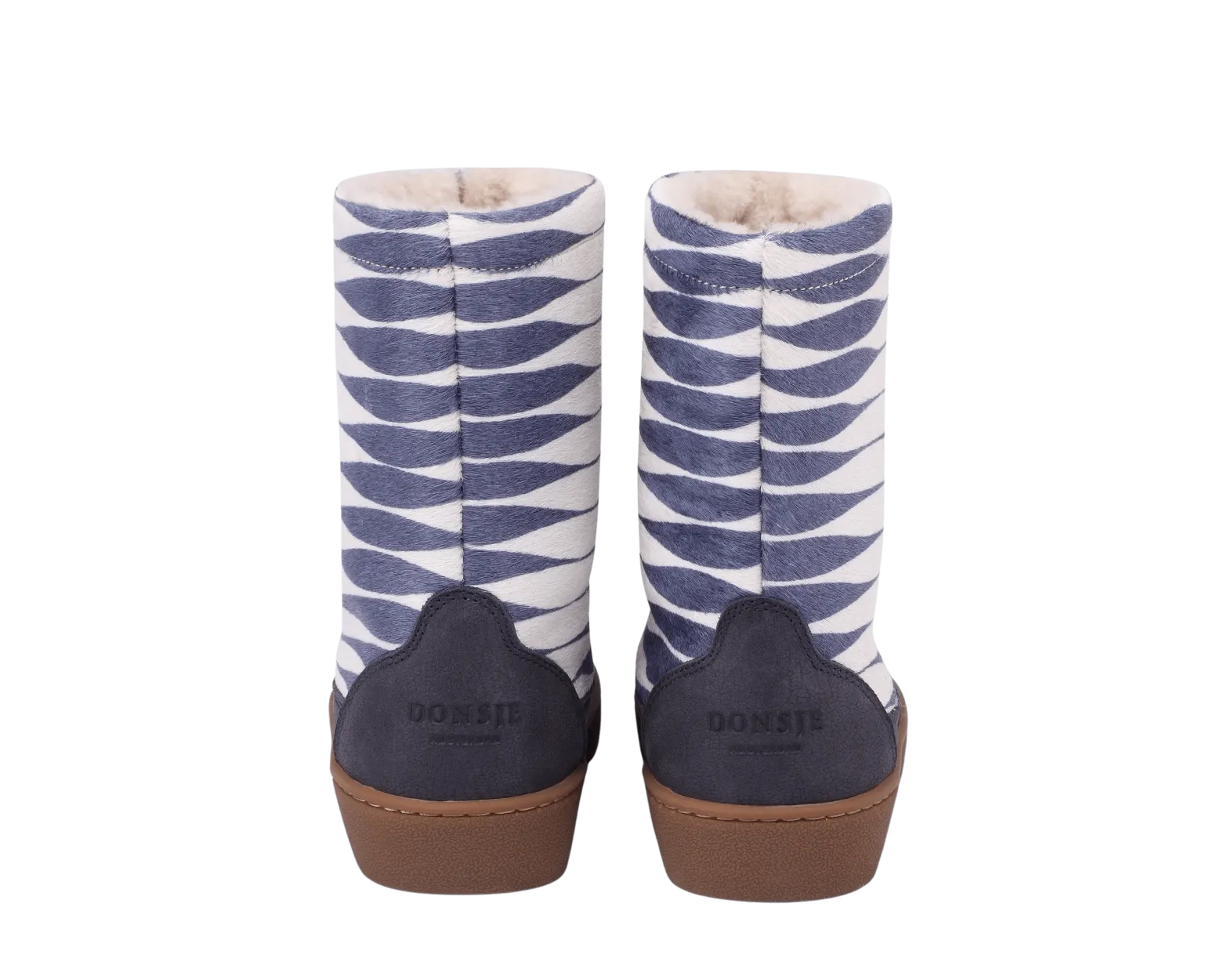 Ofili Boots | Blue Striped Cow Hair