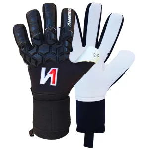 ONEKEEPER ACE Black and White - Negative Cut Pro-Level Goalkeeper Gloves for Youth and Adults