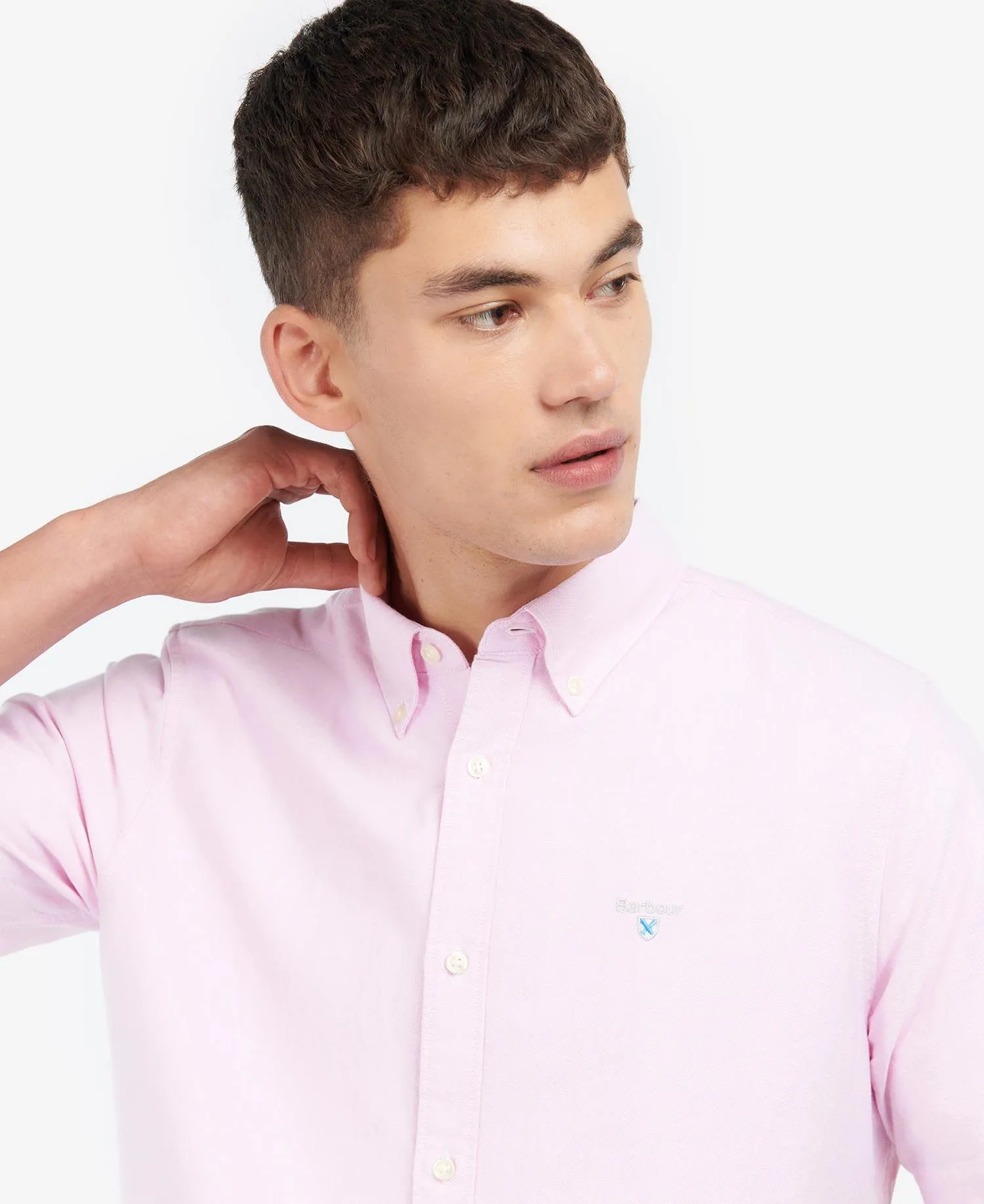 Oxford Short Sleeve Tailored Shirt in Classic Pink