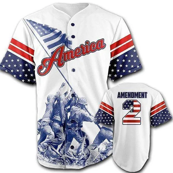 Patriotic America Baseball Jersey