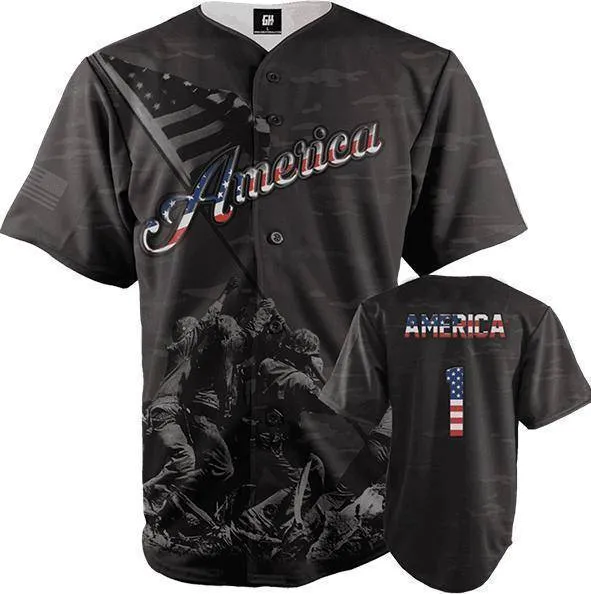 Patriotic America Baseball Jersey