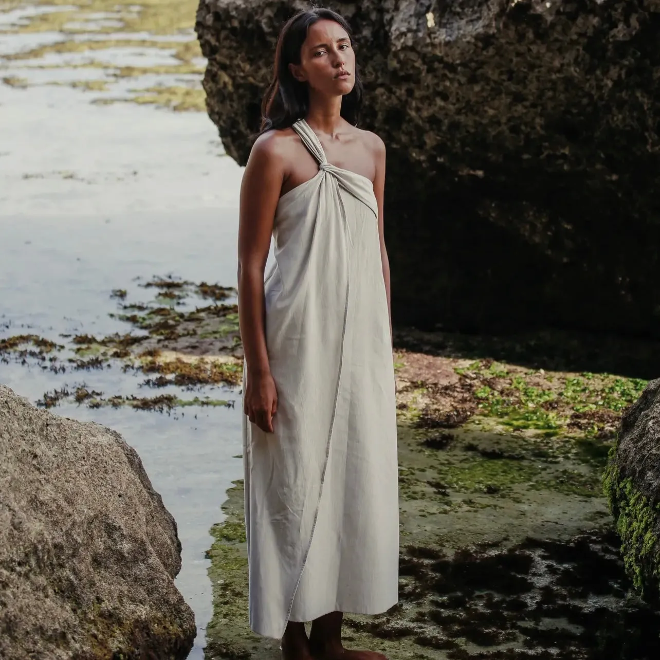 Pia Maxi Dress Natural M/L