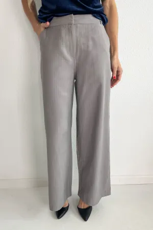 Pinstripe Pleated Trousers