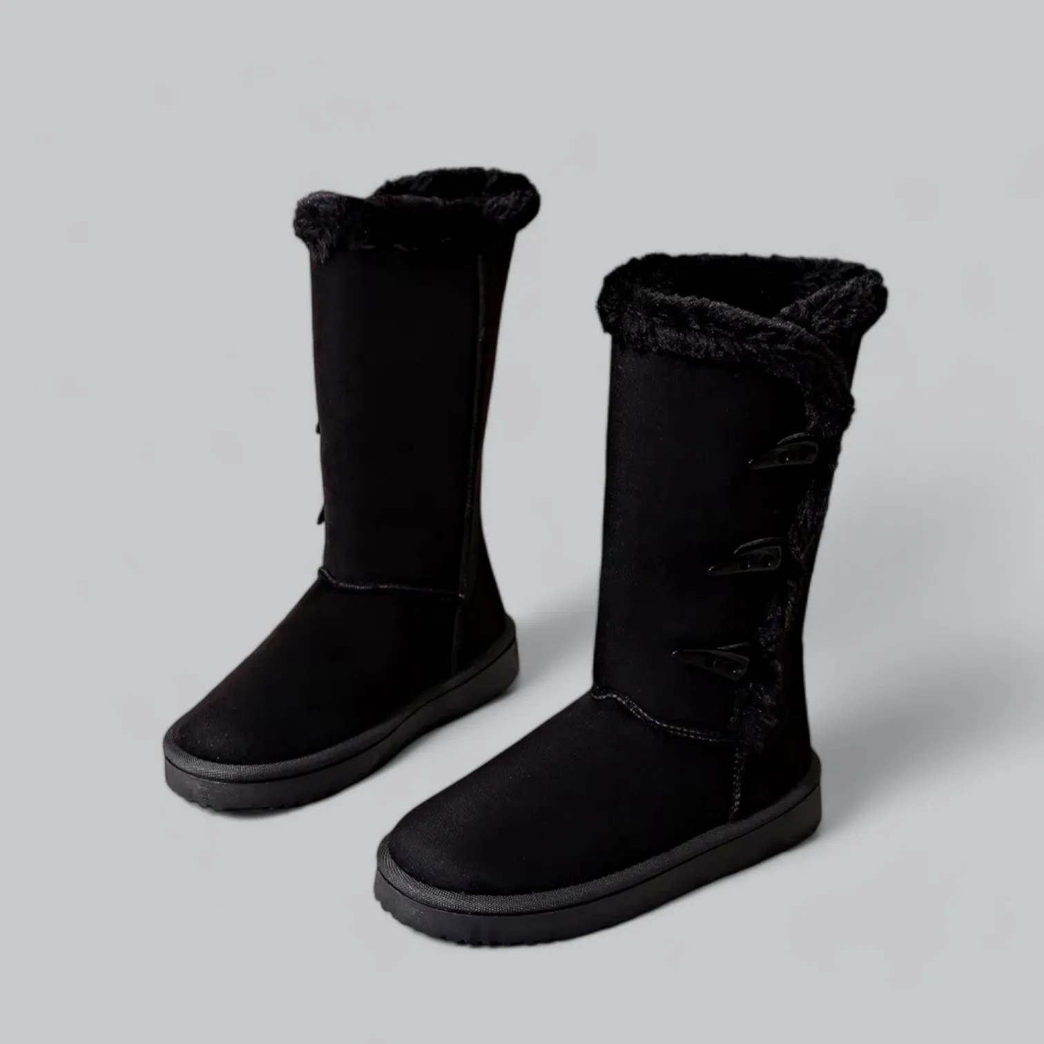 Plush Soft Fur Mid-Calf Boots | Warm, Comfortable Footwear for Winter | Ideal for Cold Weather Wear
